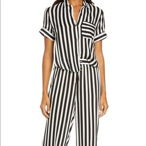 Free People Striped Wide Leg Pajamas